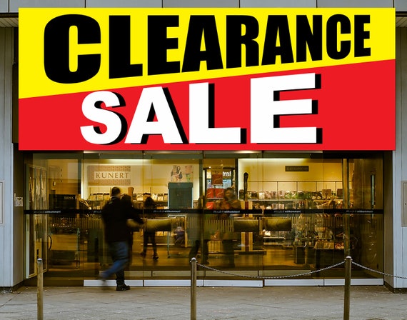 Clearance Sale Banner on Sale Sign Clearance Retail Sign, Clearance Banner  Advertising Shop Retail Banner, Sale Item Shop Banner 4 Sizes 