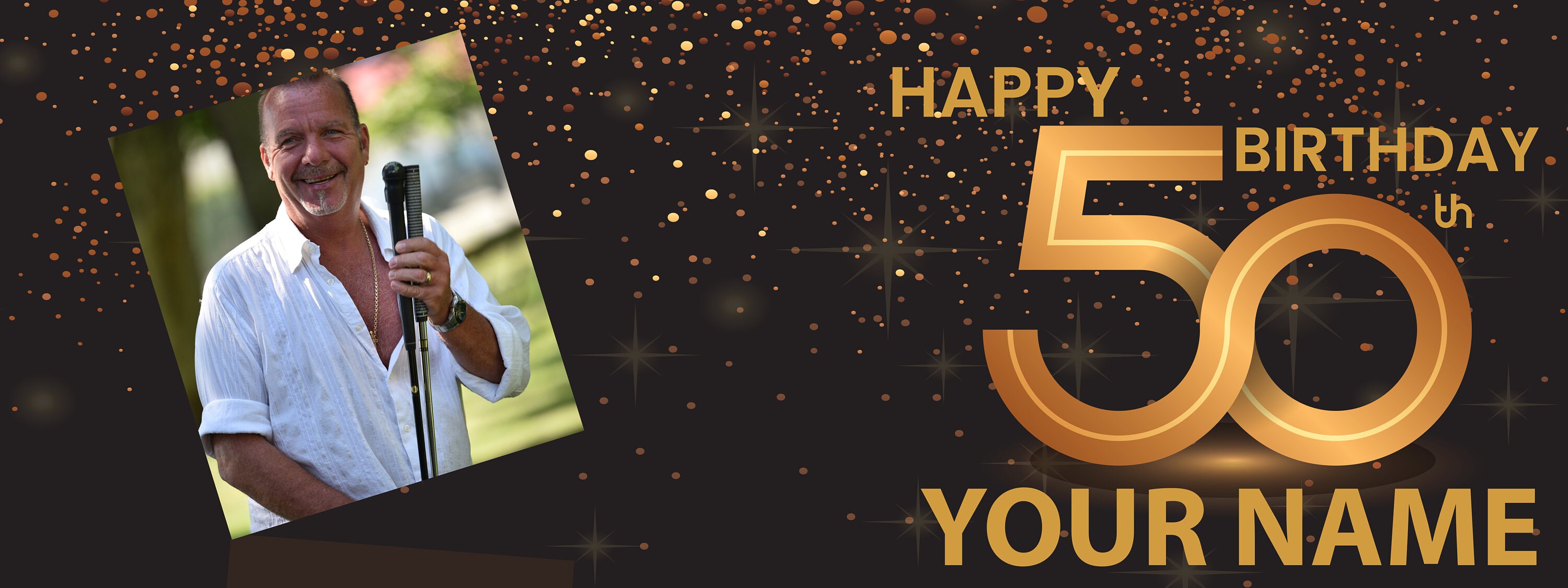 Happy 50th Birthday Banner Template