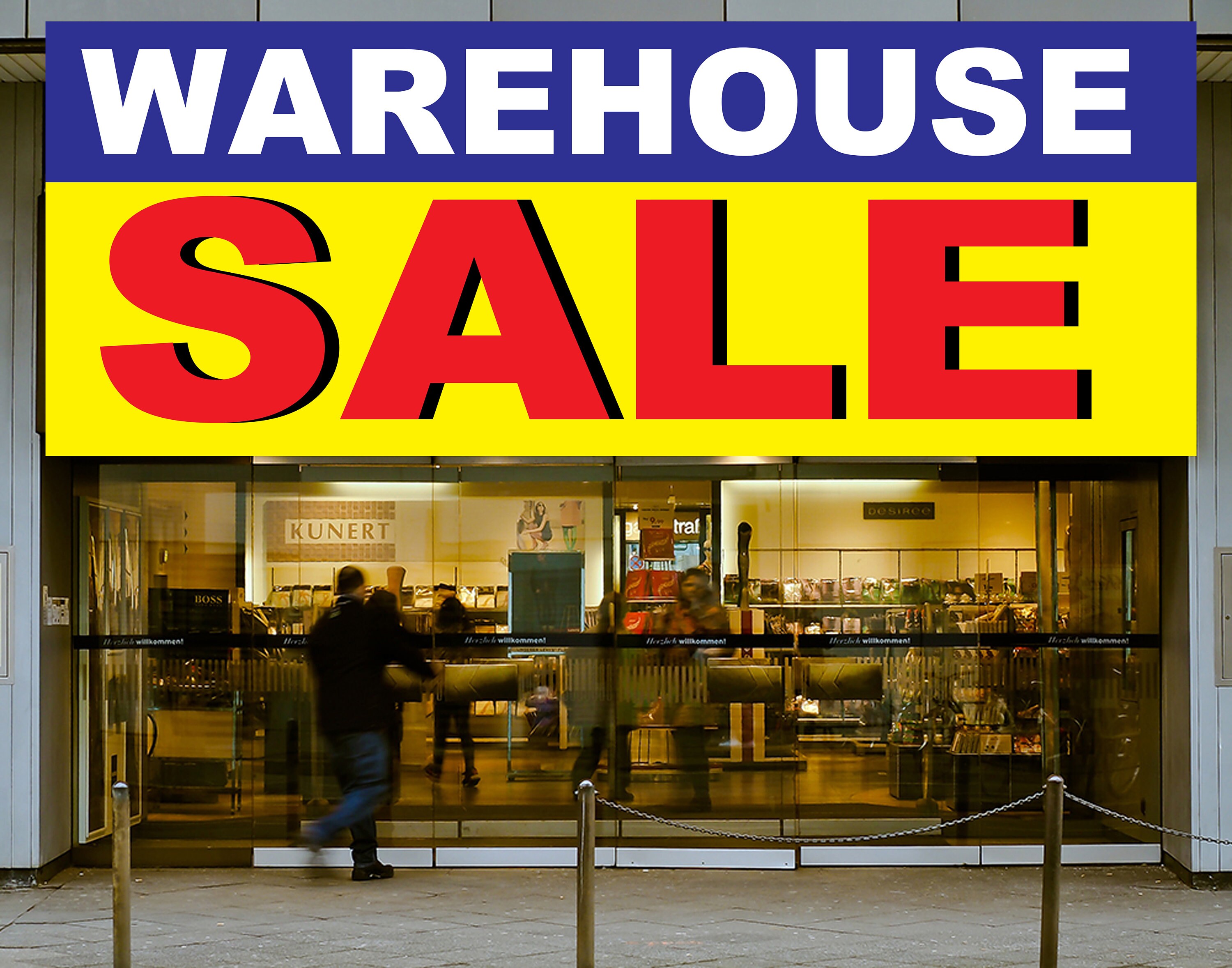Warehouse Sale Banner Warehouse Deals Sale Item Banner Shop Etsy