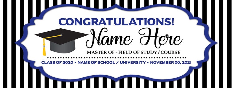 2021 Personalize Banner Graduation Graduation Sign Class of 2021 Congratulations Graduation Banner 2021 College Graduation Banner