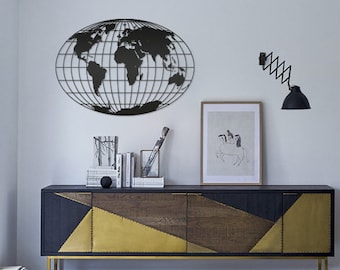 World Map Silhouette - Modern Decoration