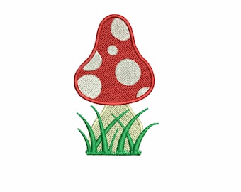 Borduurontwerp met paddestoelen