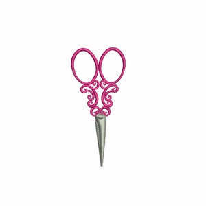 Scissors embroidery design