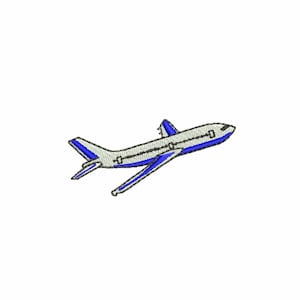 Airplane embroidery design. Plane machine embroidery