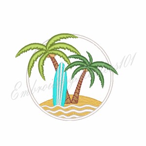 Beach embroidery design.