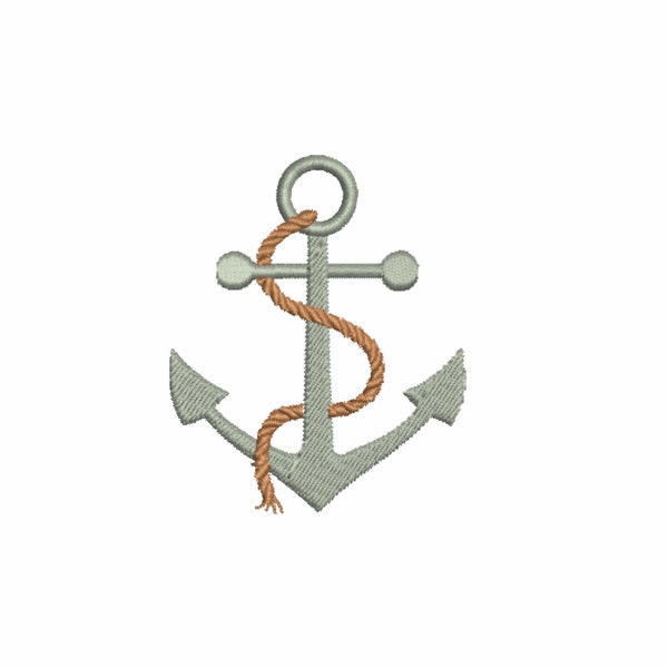 Anchor embroidery design. Nautical