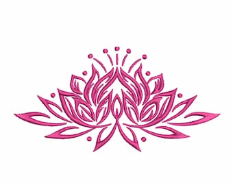 Lotus Flower Embroidery Design - 6 SIZES Machine Embroidery File ...