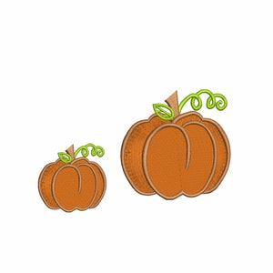 pumpkin embroidery design. two sizes