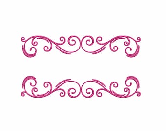 Maskinbroderidesign med delad ram.