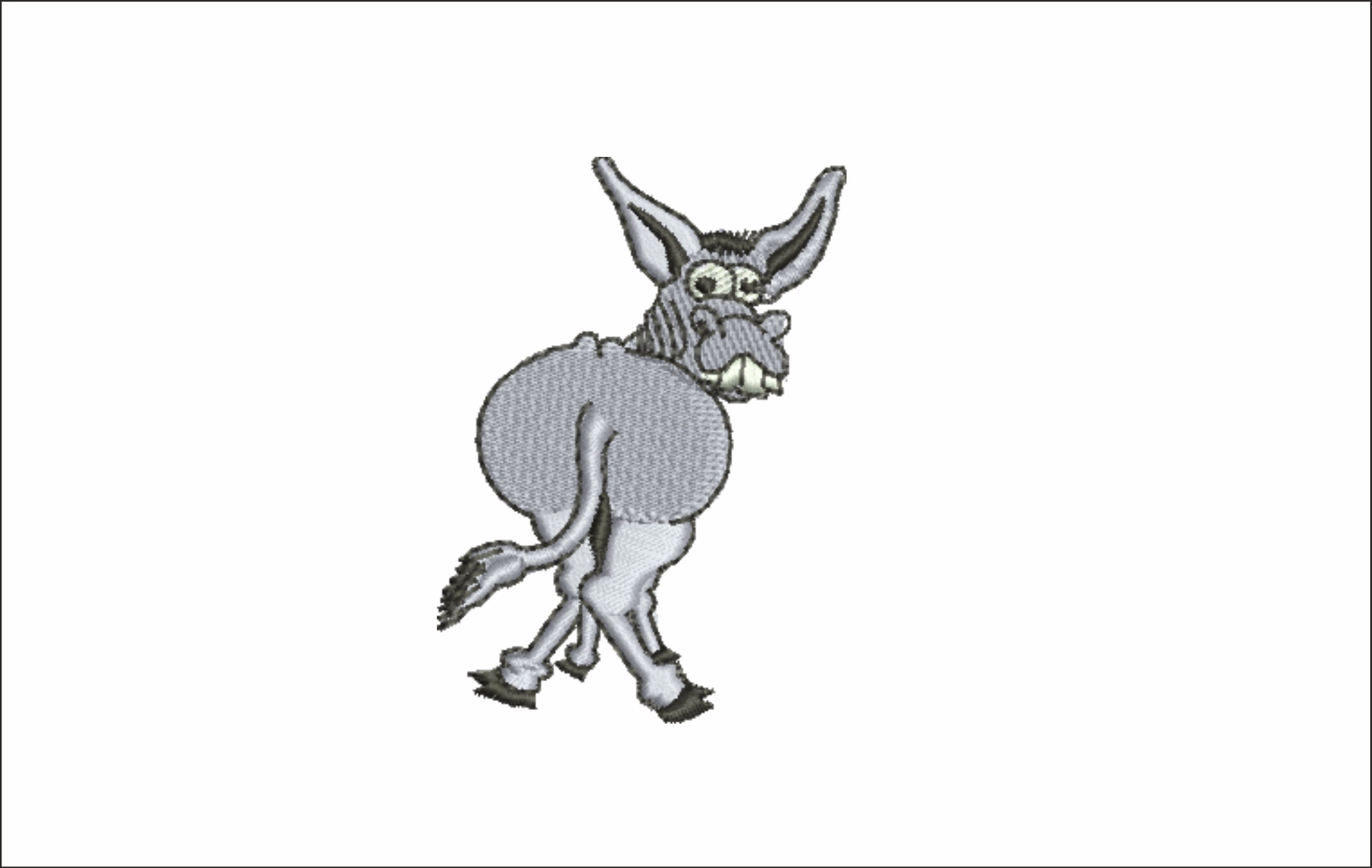 Donkey Polli 16x26 embroidery file