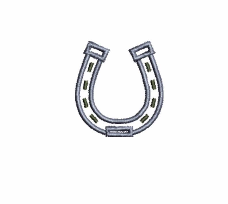 Horse Shoe Embroidery Design Etsy