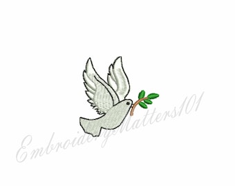 Dove machine embroidery design.