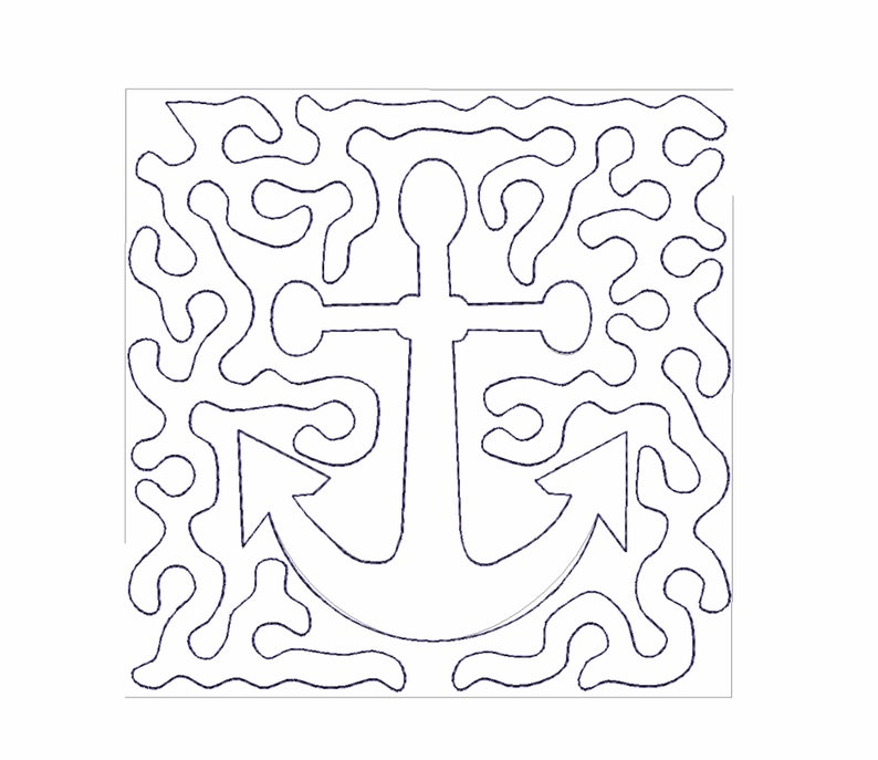 Quilt block machine embroidery design Three sizes