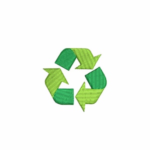 Recycle machine embroidery design.
