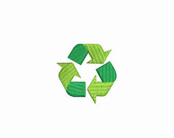 Recycle machine embroidery design.