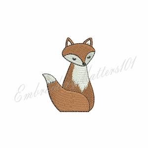 Diseño de bordado de zorro