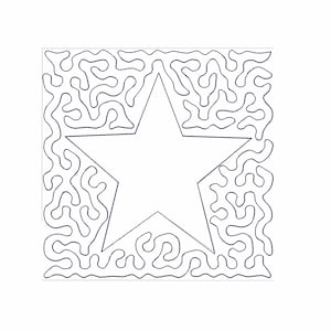 Star Quilt block embroidery design. Three sizes
