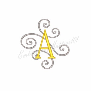Monogram Font. Full alphabet. machine embroidery design.