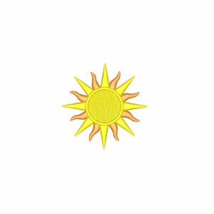 Sun machine embroidery design