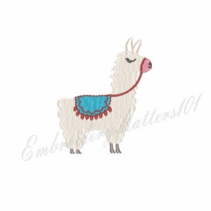 Llama embroidery design