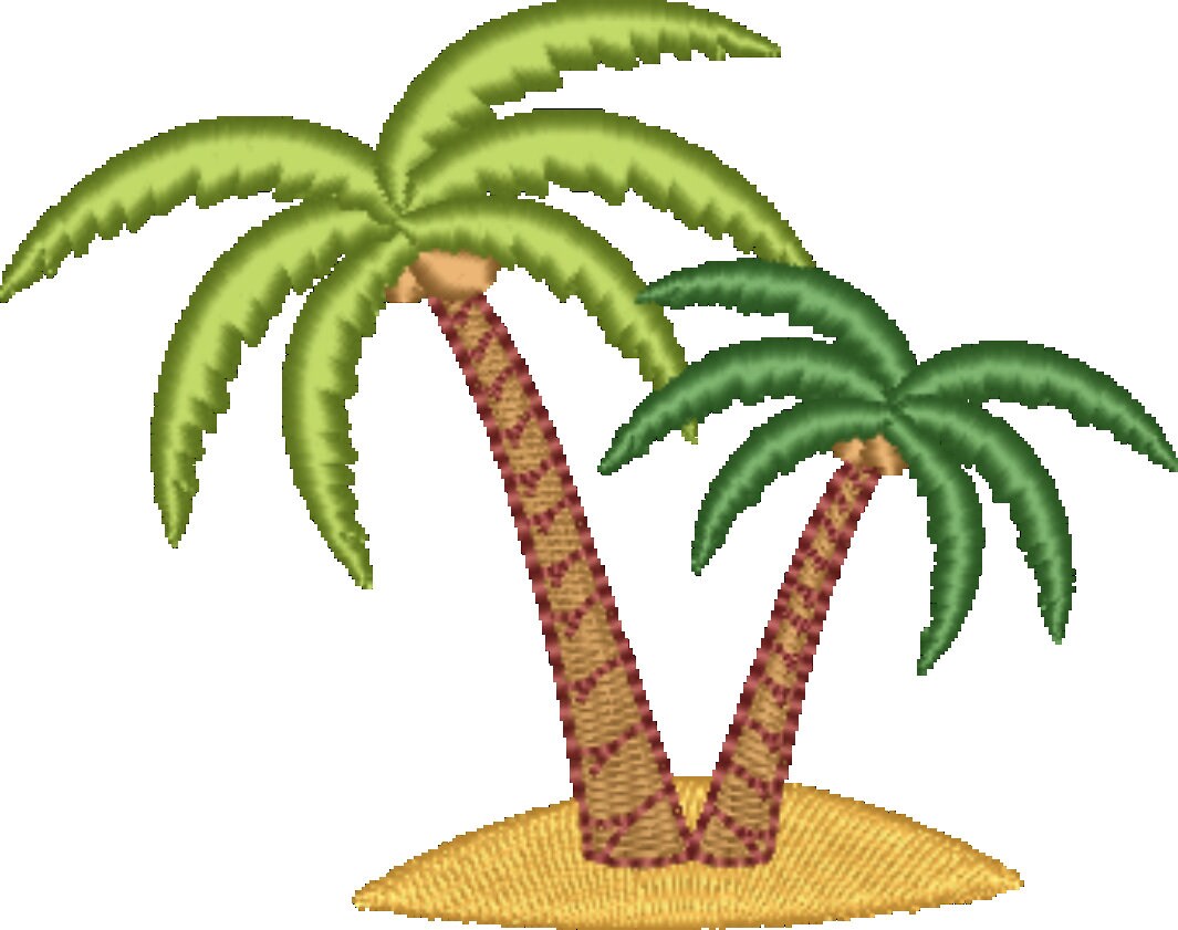 Palm Tree Machine Embroidery Design - Etsy