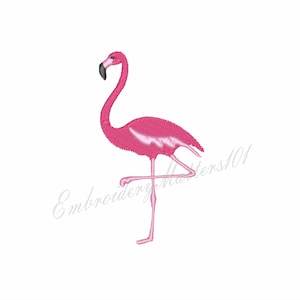 Flamingo machine embroidery design