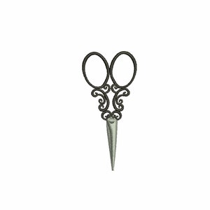 Scissors embroidery design image 2