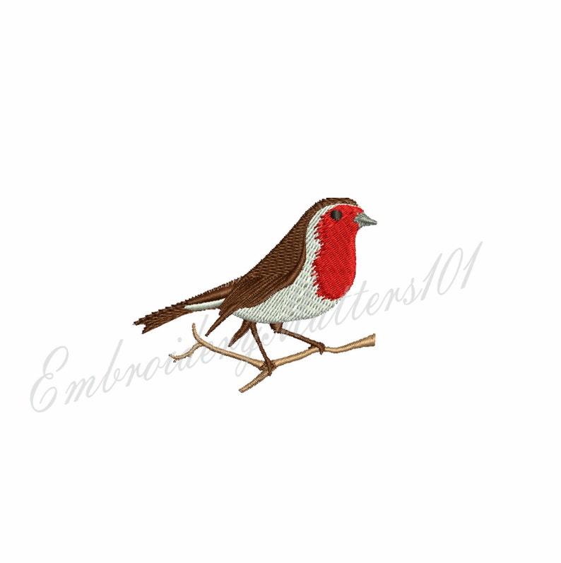 Robin Embroidery Design - Etsy