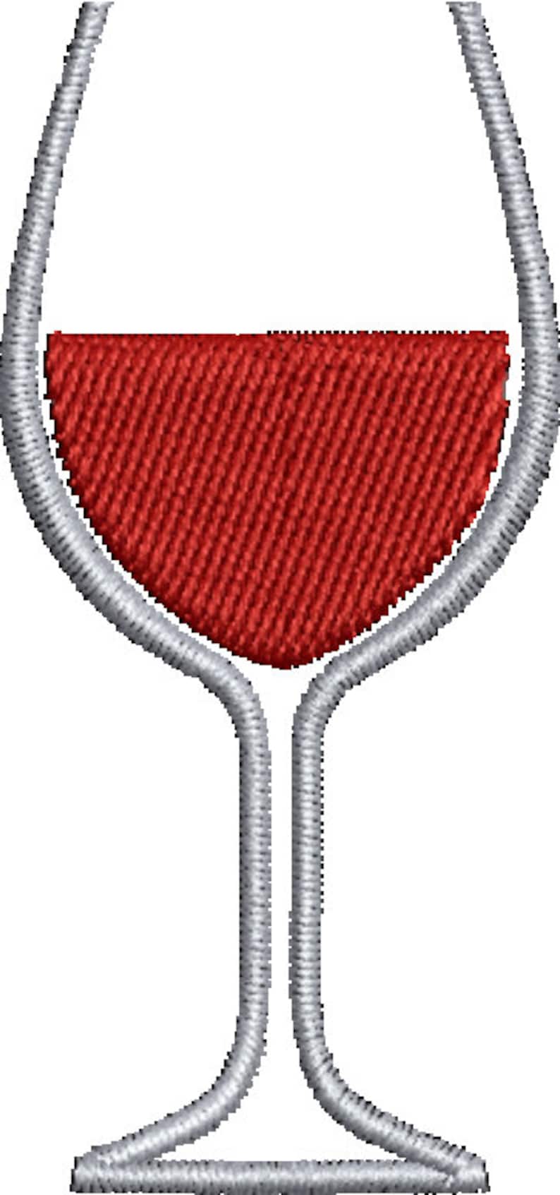 Wine glass embroidery design  etsy Wine glass embroidery design  etsy