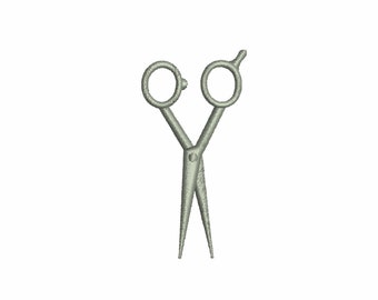 Scissors machine embroidery design