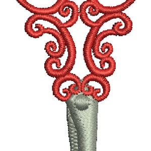 Scissors embroidery design image 4