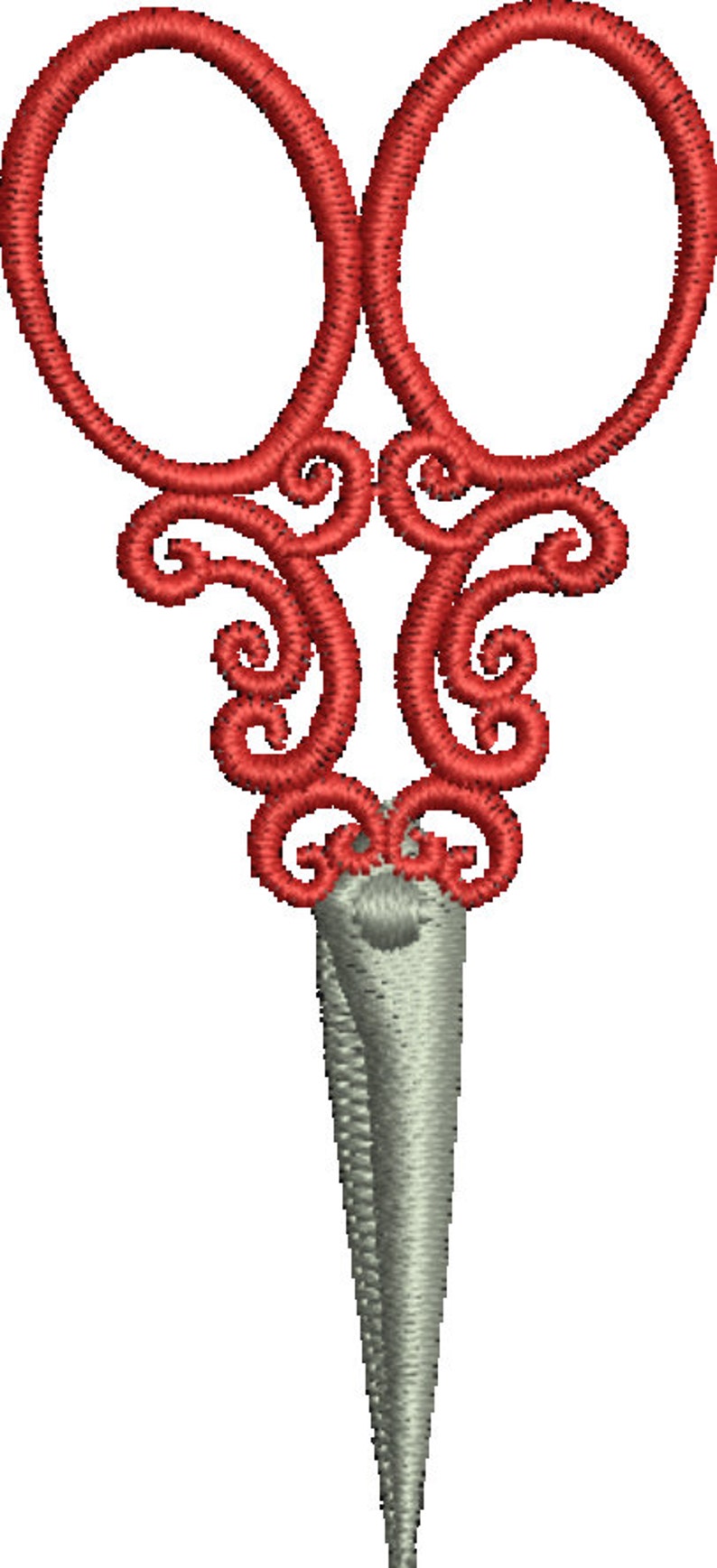 Scissors embroidery design image 4