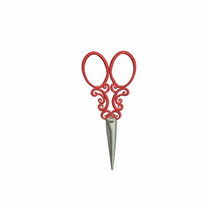 Scissors embroidery design image 3