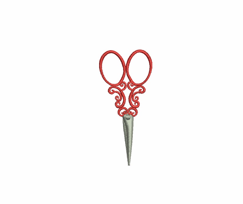 Scissors embroidery design image 3