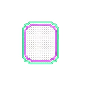 Knock down embroidery design. three sizes
