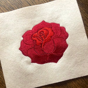 Rose embroidery design. Two sizes