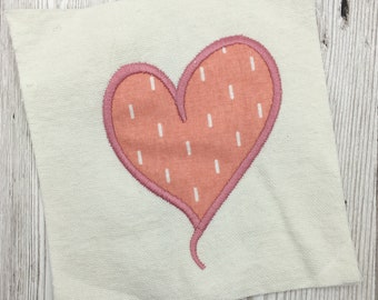 Heart Applique embroidery design. three sizes