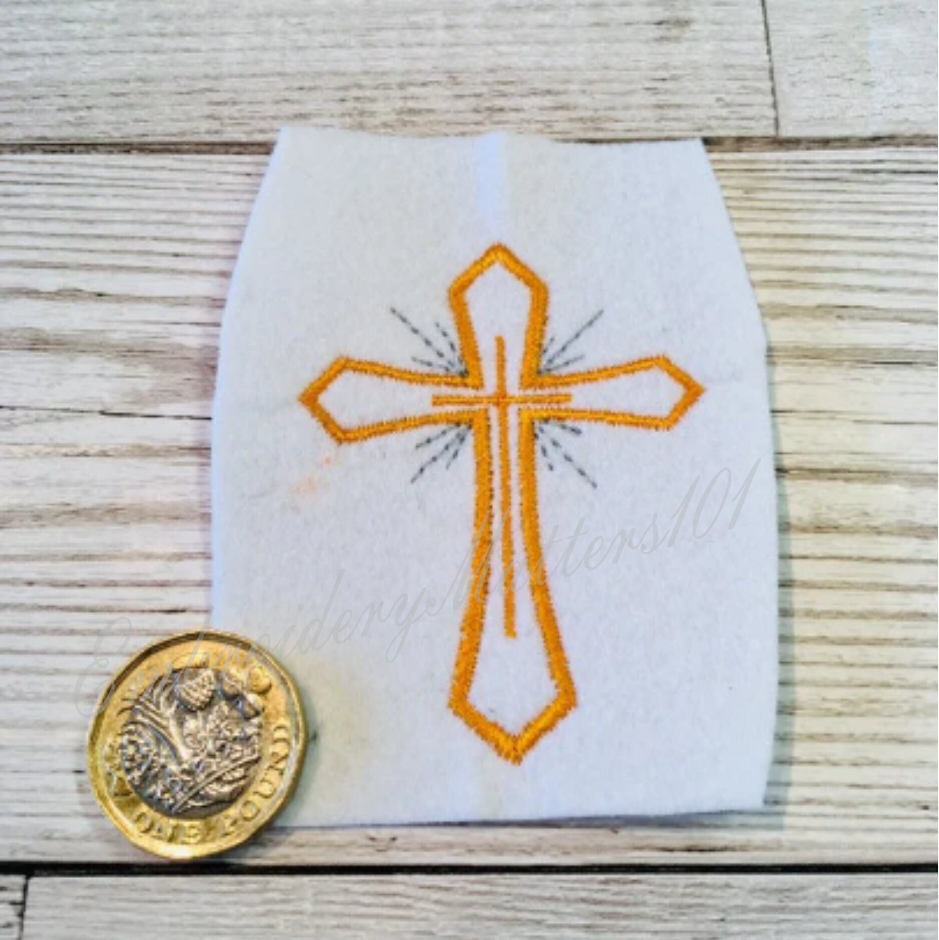 Cross Embroidery Design. Two Sizes - Etsy