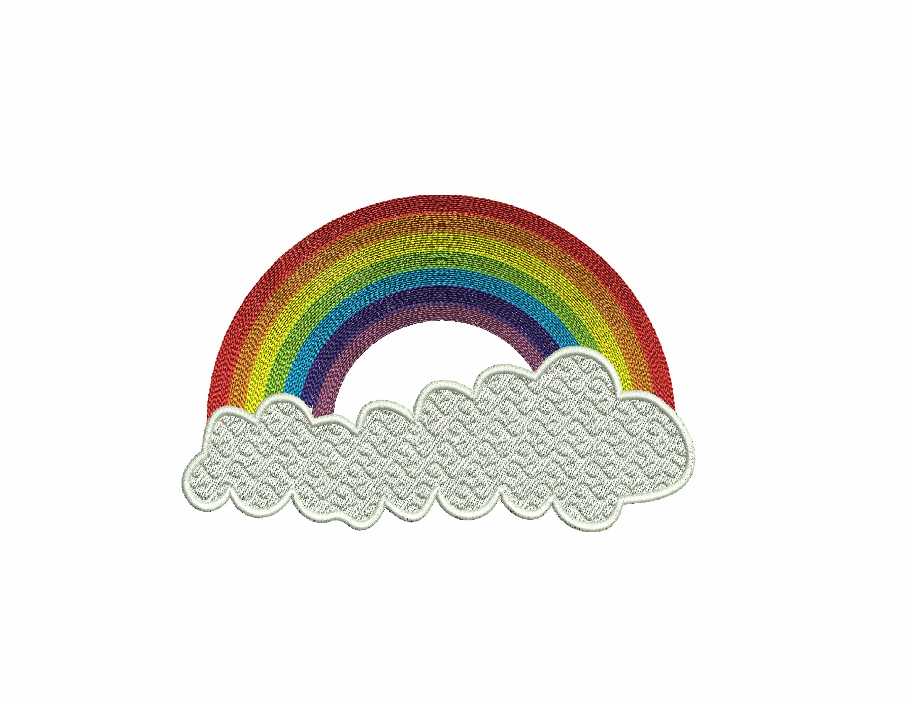 Rainbow embroidery design. | Etsy