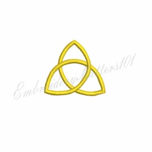 Triquetra  embroidery design. three sizes