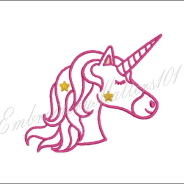Unicorn embroidery design
