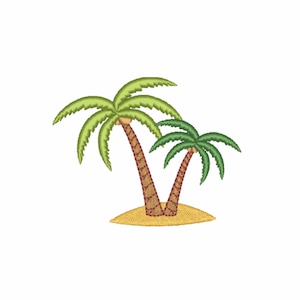 Palm tree machine embroidery design