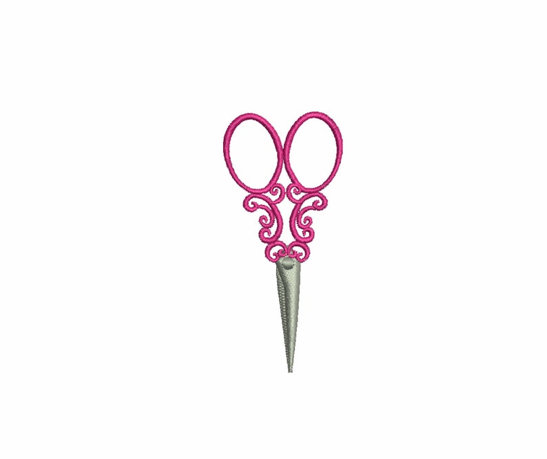 Scissors embroidery design image 1