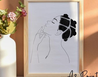 Large - Bantu Beauty Print - A3 - Physical Print