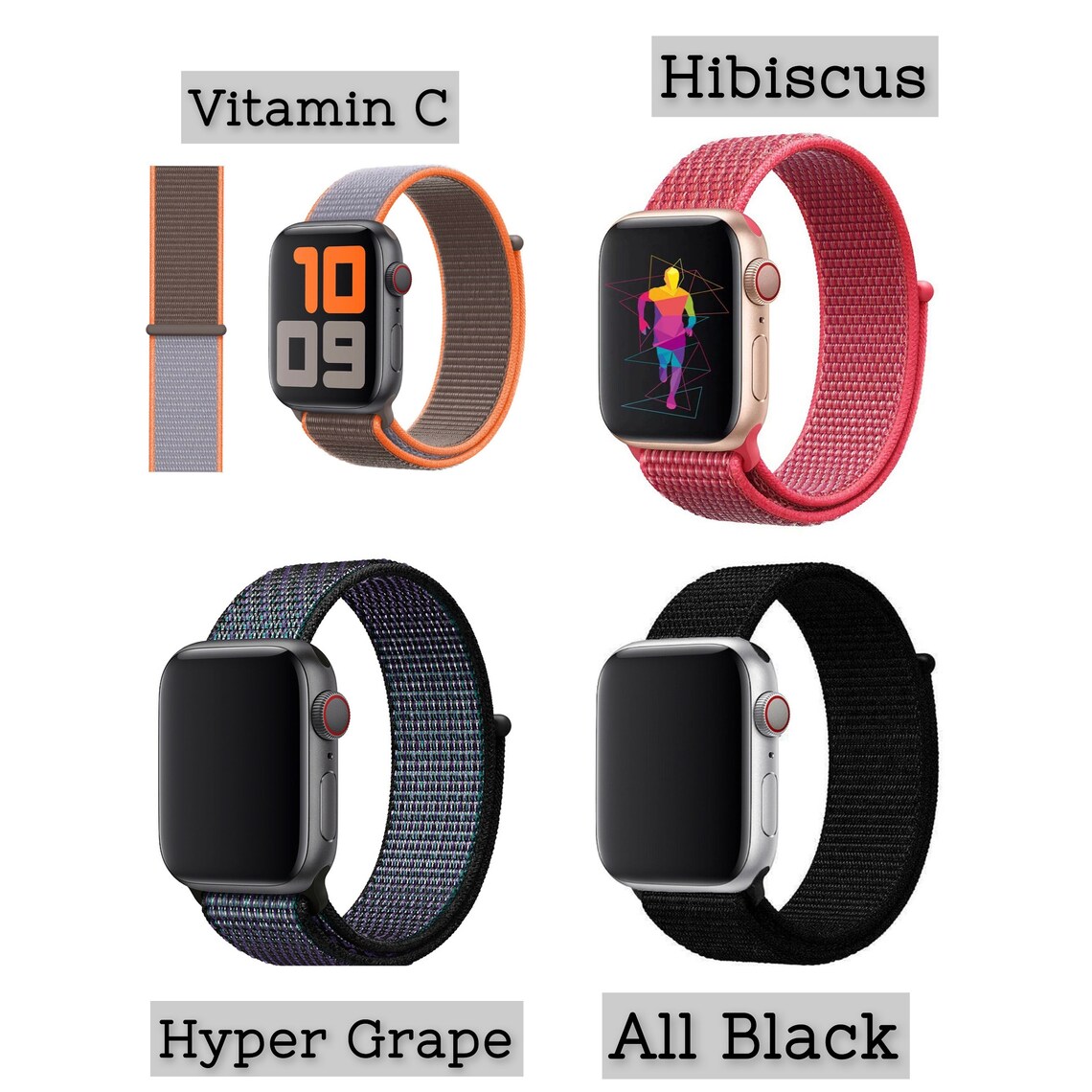 Apple Watch Nylon Sport Loop Strap Für GröÃen 38mm 40mm 42mm | Etsy