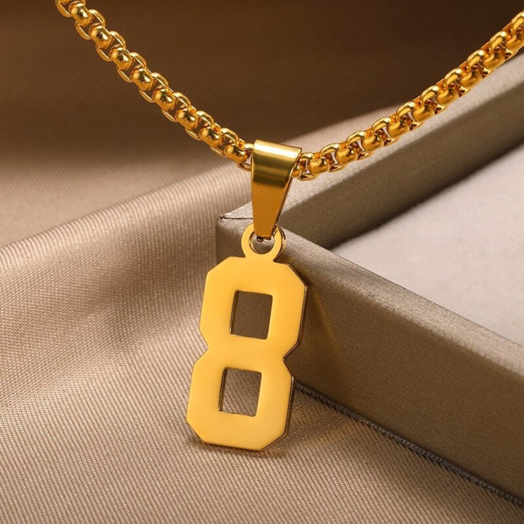 Sport Number Necklace Number Pendant Necklace Number Men Jewelry