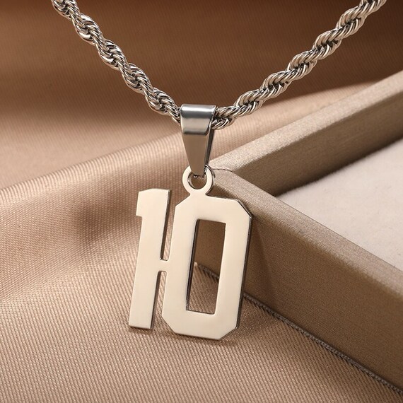 Sport Number Necklace Number Pendant Necklace Number Men - Etsy
