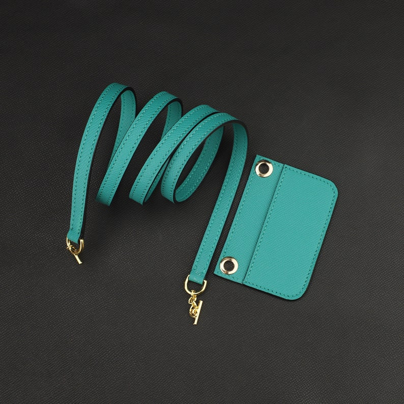 Epsom leather wallet strap for constance slim wallet,Epsom Constance slim wallet strap and insert for shoulder wallet and crossbody wallet image 6