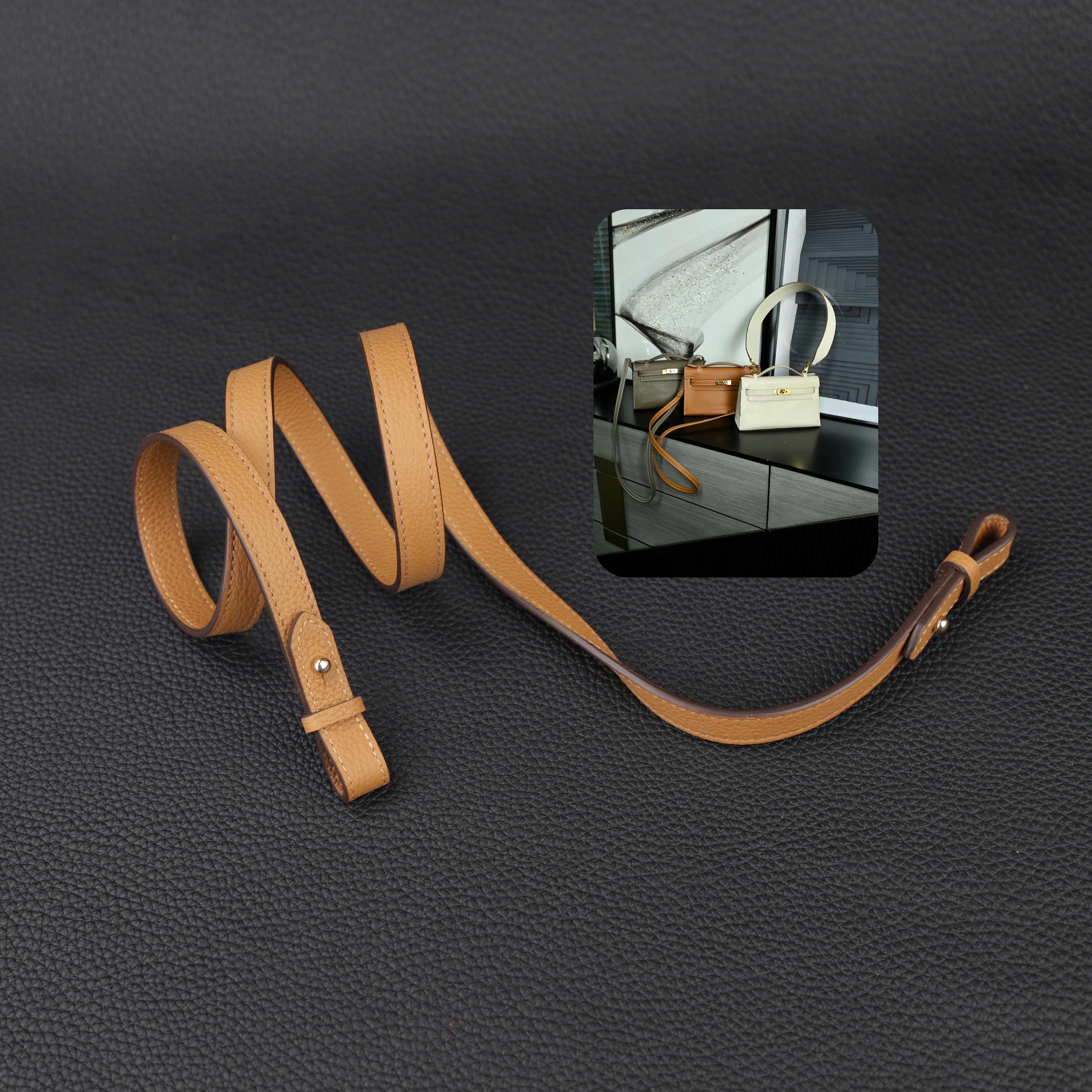 TOURDREAM Adjustable Soft Crossbody Strap for Pochette Accessories  Replacement Strap, Wide Canvas Strap for Designer Purse
