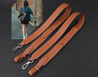 3.0cm wide Brown swift leather shoulder bag strap for Go-yard Backpack,Customized the bag strap for the Go-yard Backpack